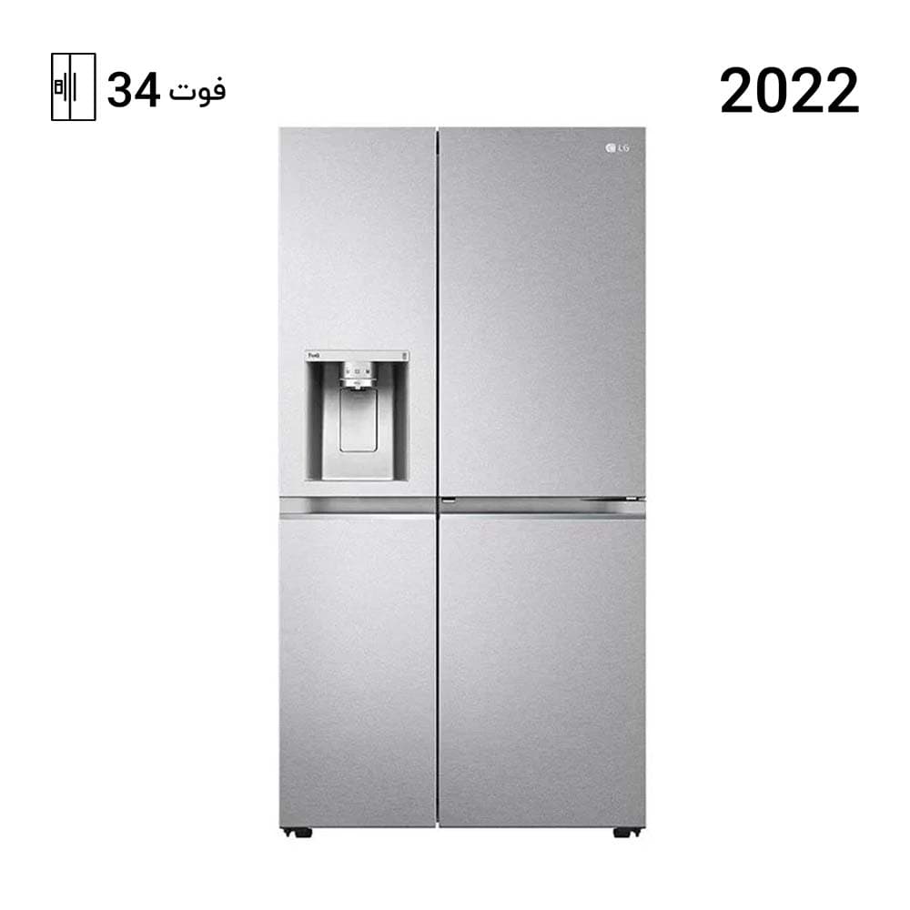 یخچال فریزر ال جی ساید بای ساید J348 رنگ نقره ای مدل GC-J348CSFS