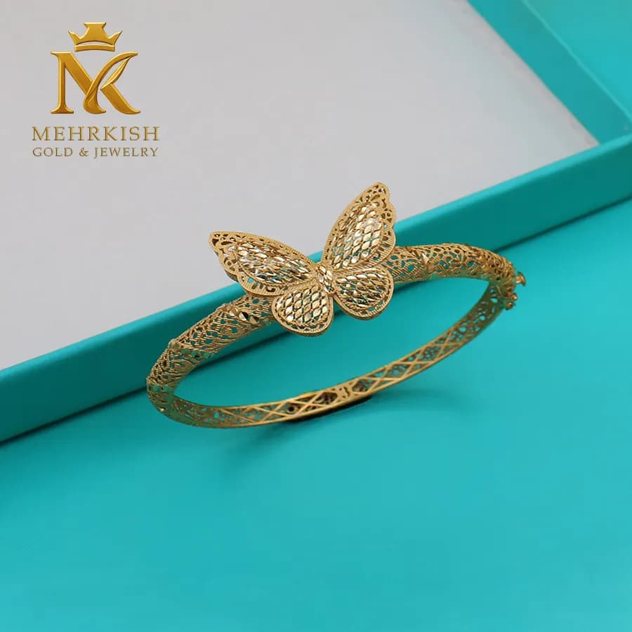 دستبند النگویی تراش پروانه کد 7827