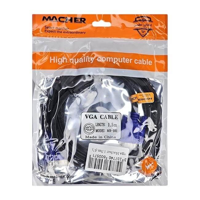 کابل VGA برند Macher 1.5m — تصویر ۲