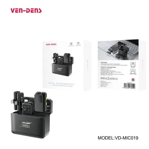 میکروفون وایرلس دوکاناله وندنز VENDENS MIC019 | خرید و — تصویر ۲