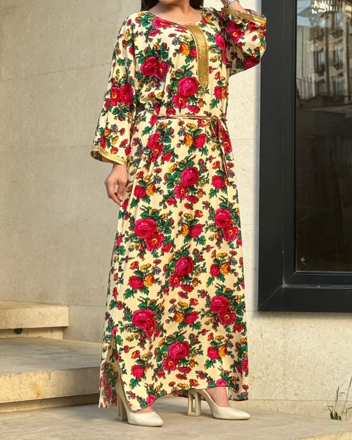 پیراهن ساحلی گلدار خارجی 6094 — تصویر ۸