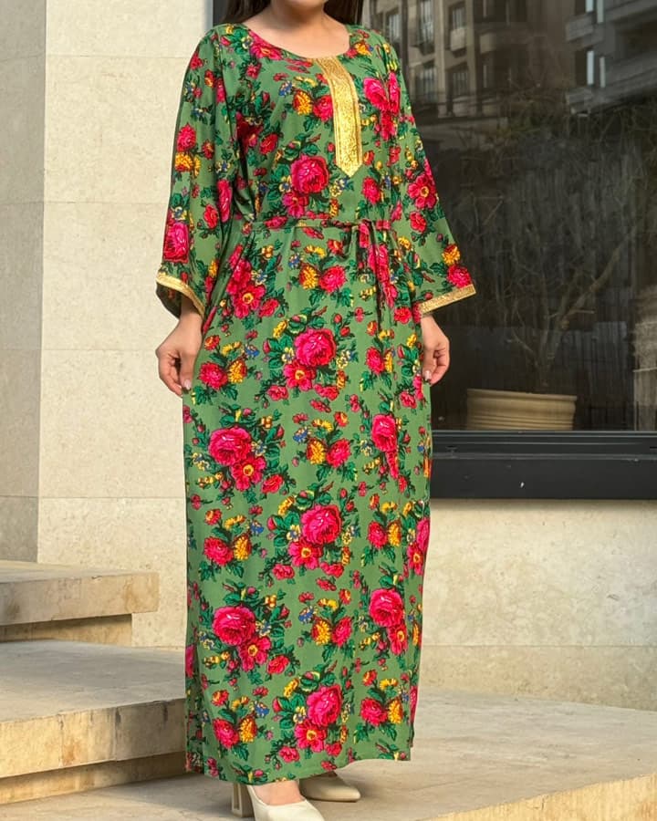 پیراهن ساحلی گلدار خارجی 6094 — تصویر ۶
