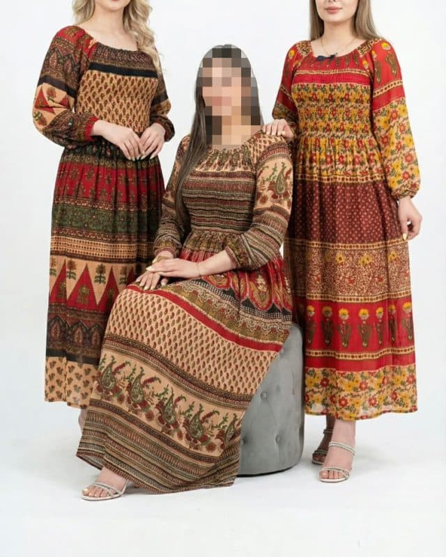 پیراهن بلند کریشه هندی SH6121 — تصویر ۲