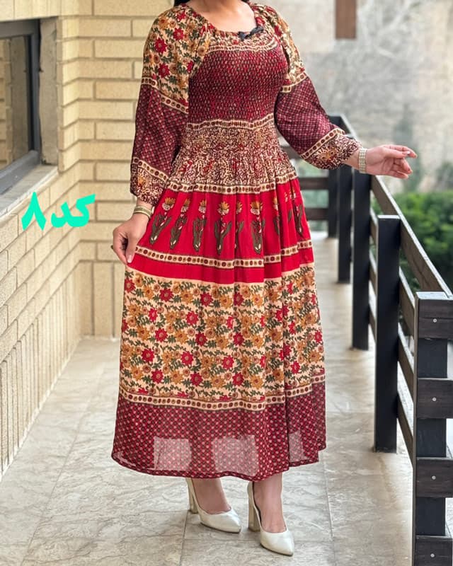 پیراهن بلند کریشه هندی SH6121 — تصویر ۹