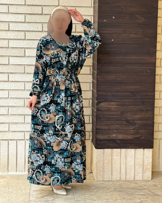 پیراهن سایزبزرگ ترمه طرح اندونزی 6117 — تصویر ۳