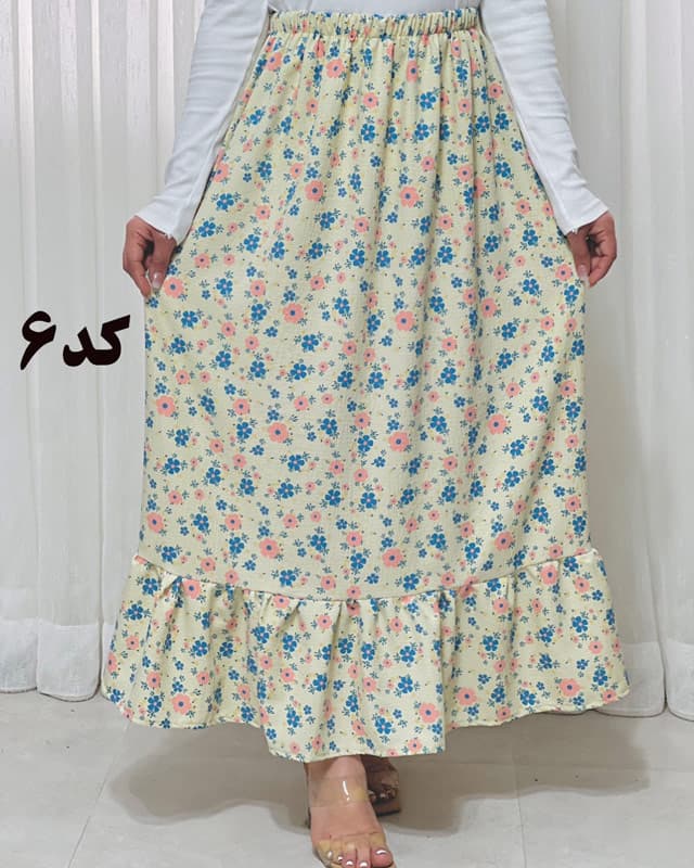 دامن پفکی چین چین بلند 6870 — تصویر ۶