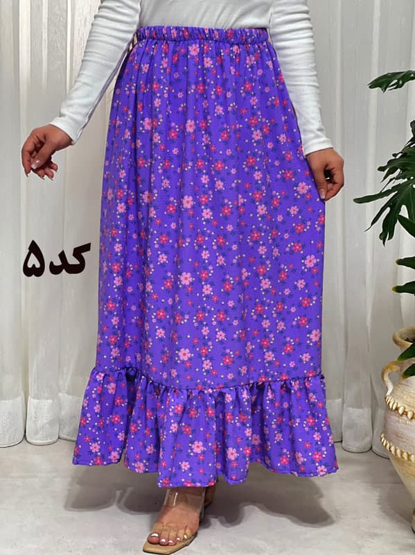 دامن پفکی چین چین بلند 6870 — تصویر ۵