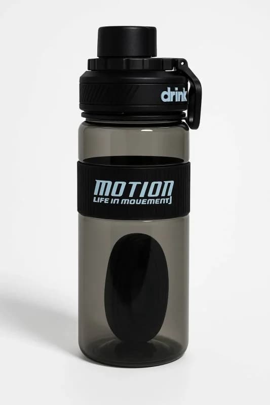 قمقمه ورزشی شفاف Motion با روکش سیلیکونی و شیکر داخلی 600 میل — تصویر ۴