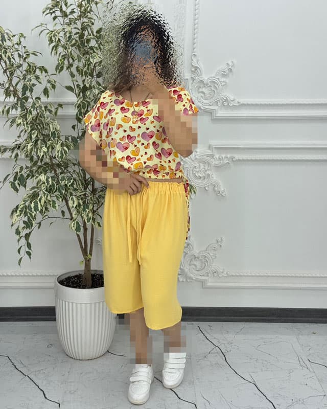 کراپ شلوارک نخی و ابروبادی 6017 — تصویر ۶