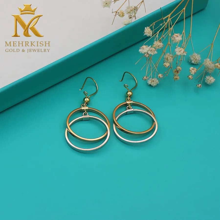 گوشواره آویز طلا کد 7705