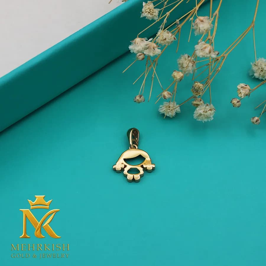 پلاک مینیمال طلا کد 7654