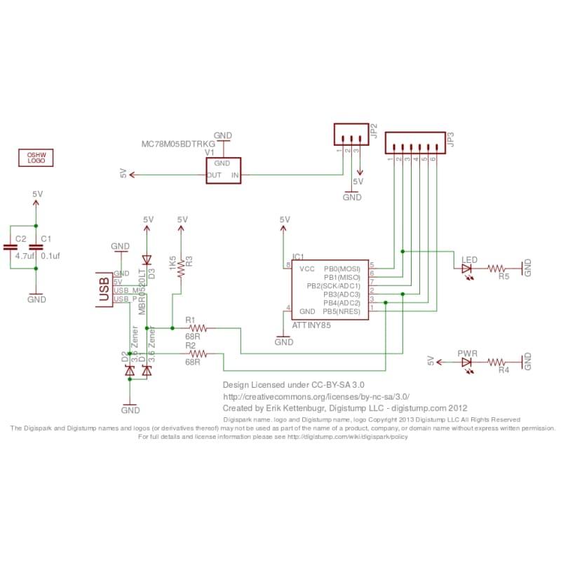 برد توسعه Digispark ATTiny85 — تصویر ۸