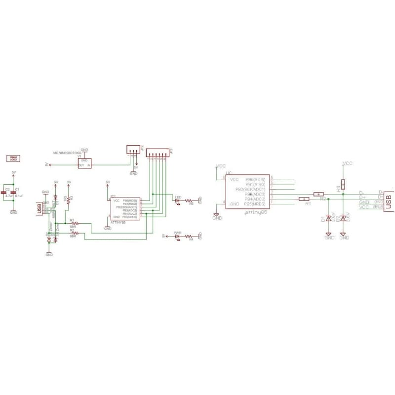 برد توسعه Digispark ATTiny85 — تصویر ۶