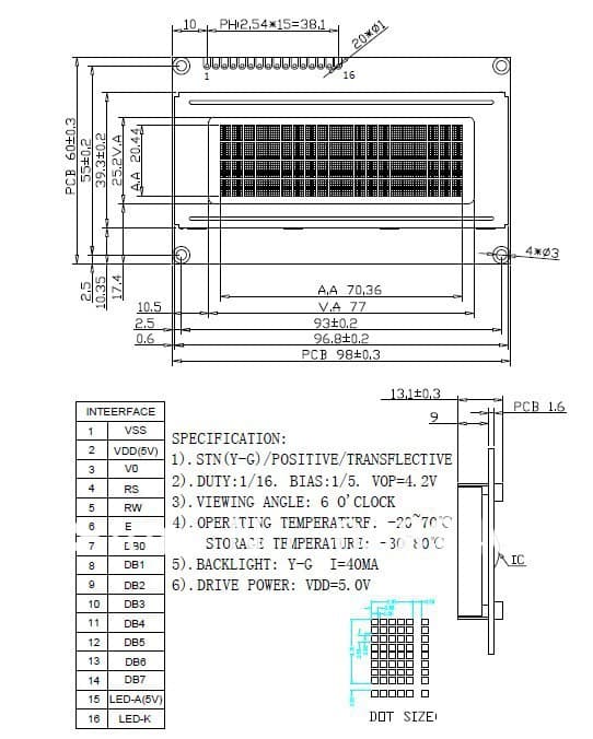 LCD کاراکتری 4×20 بک لایت سبز — تصویر ۷