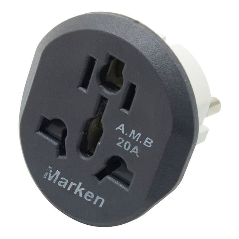 دوشاخه تبدیل سه به دو همه کاره ارت دار مارک Marken