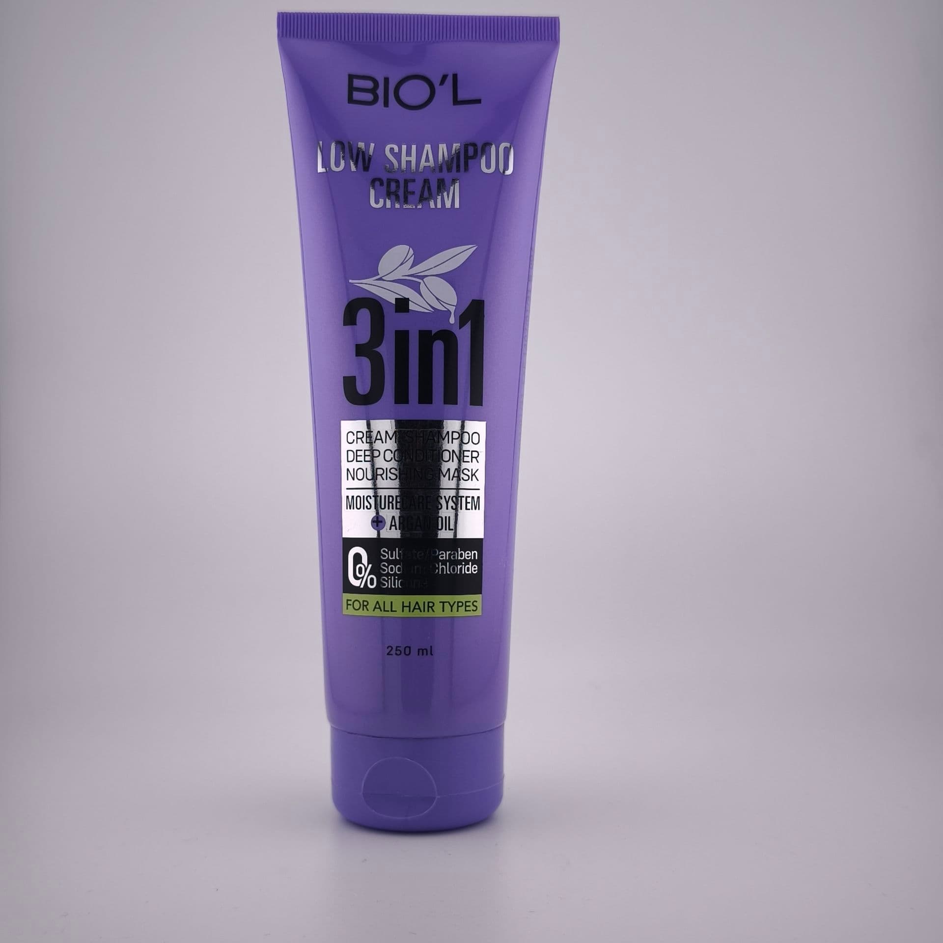 BIOL شامپو نرم کننده کرمی روغن ارگان و گوار 250 میل — تصویر ۲
