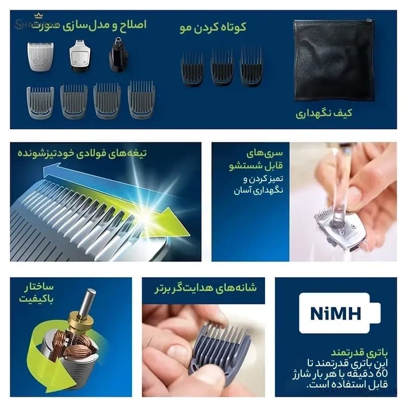 ماشین اصلاح موی سر و صورت فیلیپس مدل Philips MG3740 — تصویر ۵