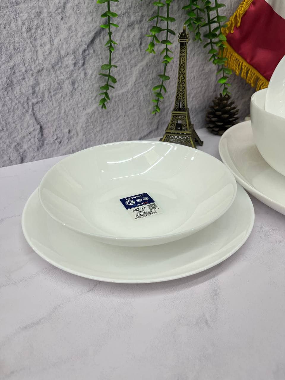 سرویس 26 پارچه دیوالی سفید لومینارک فرانسه 🇫🇷 — تصویر ۴