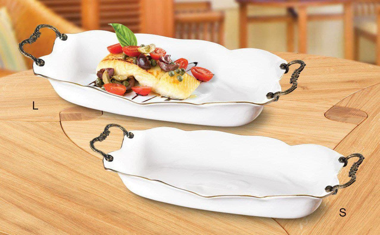 تابه مستطیل رز دسته پیوتر کوچک لیمون 204S