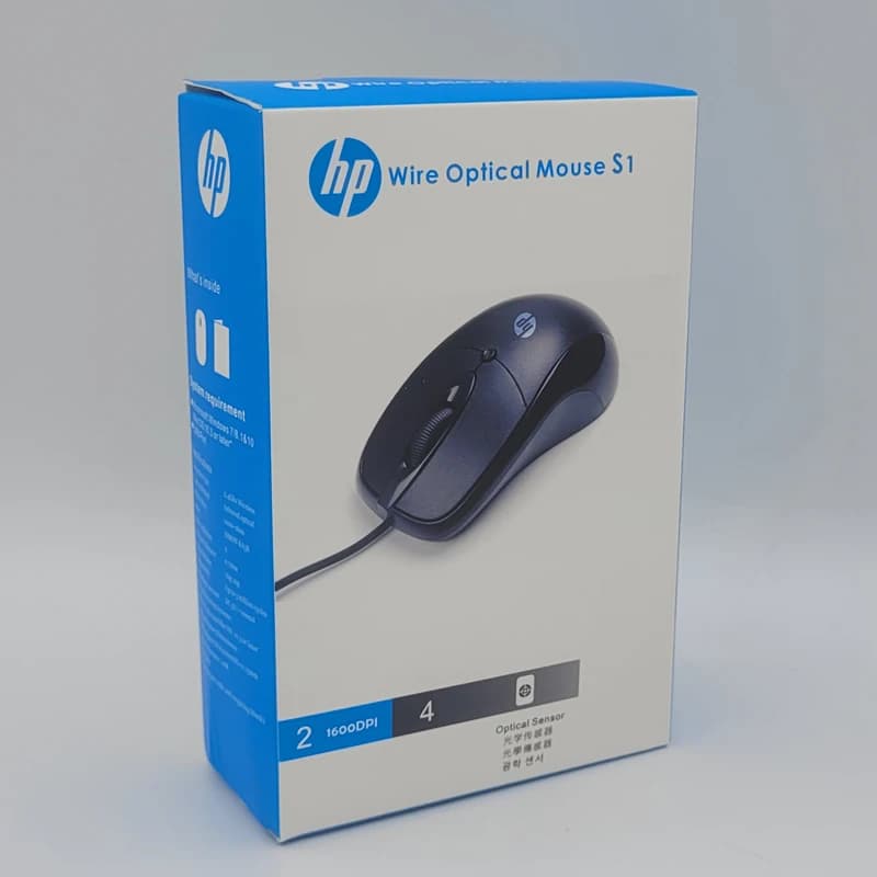 ماوس HP S1 – 1600 DPI، اپتیکال، ارگونومیک، دو دسته — تصویر ۴
