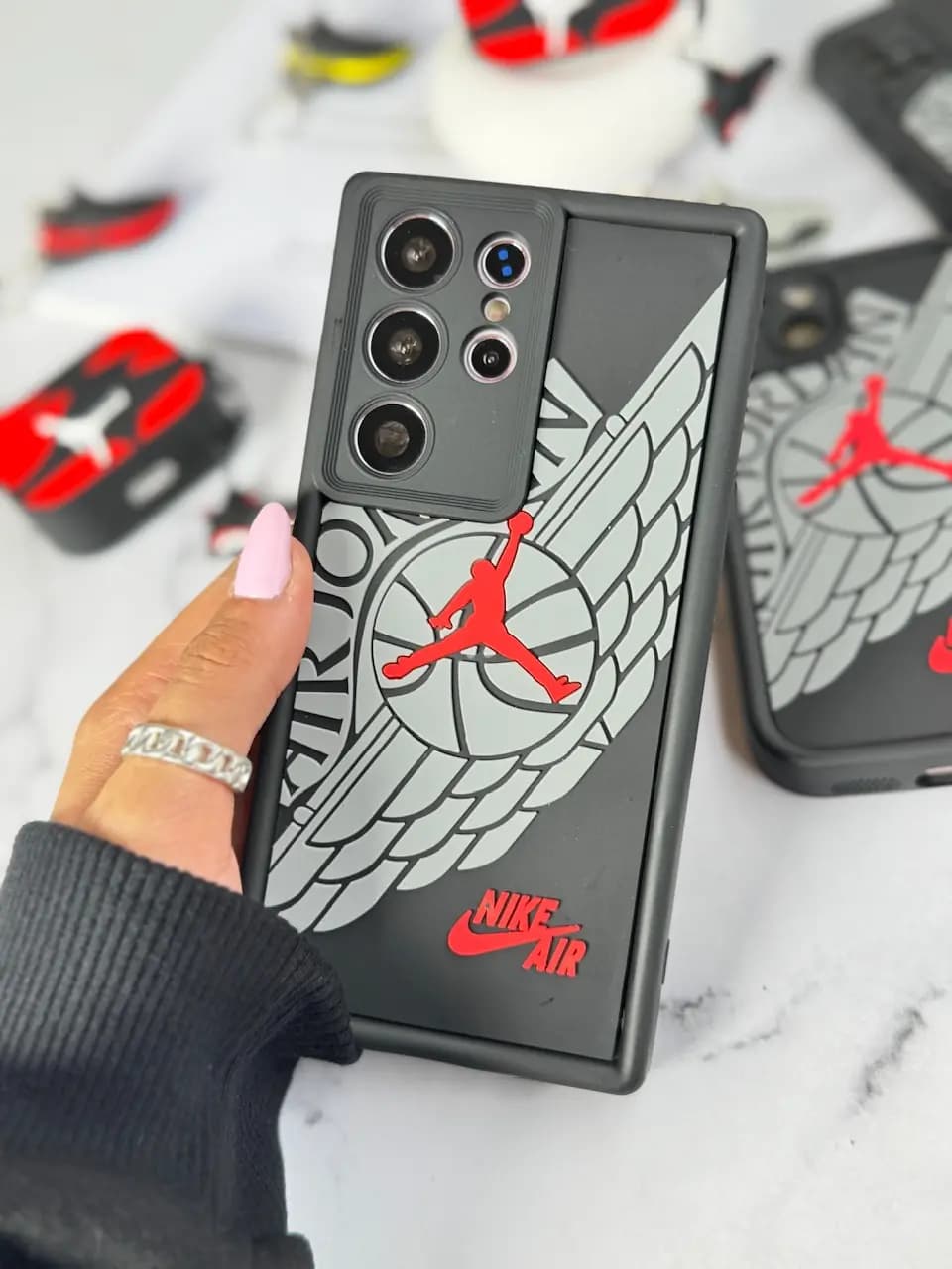 قاب سالید Nike Air Jordan برجسته آیفون و سامسونگ و شیائومی (کدC1852)