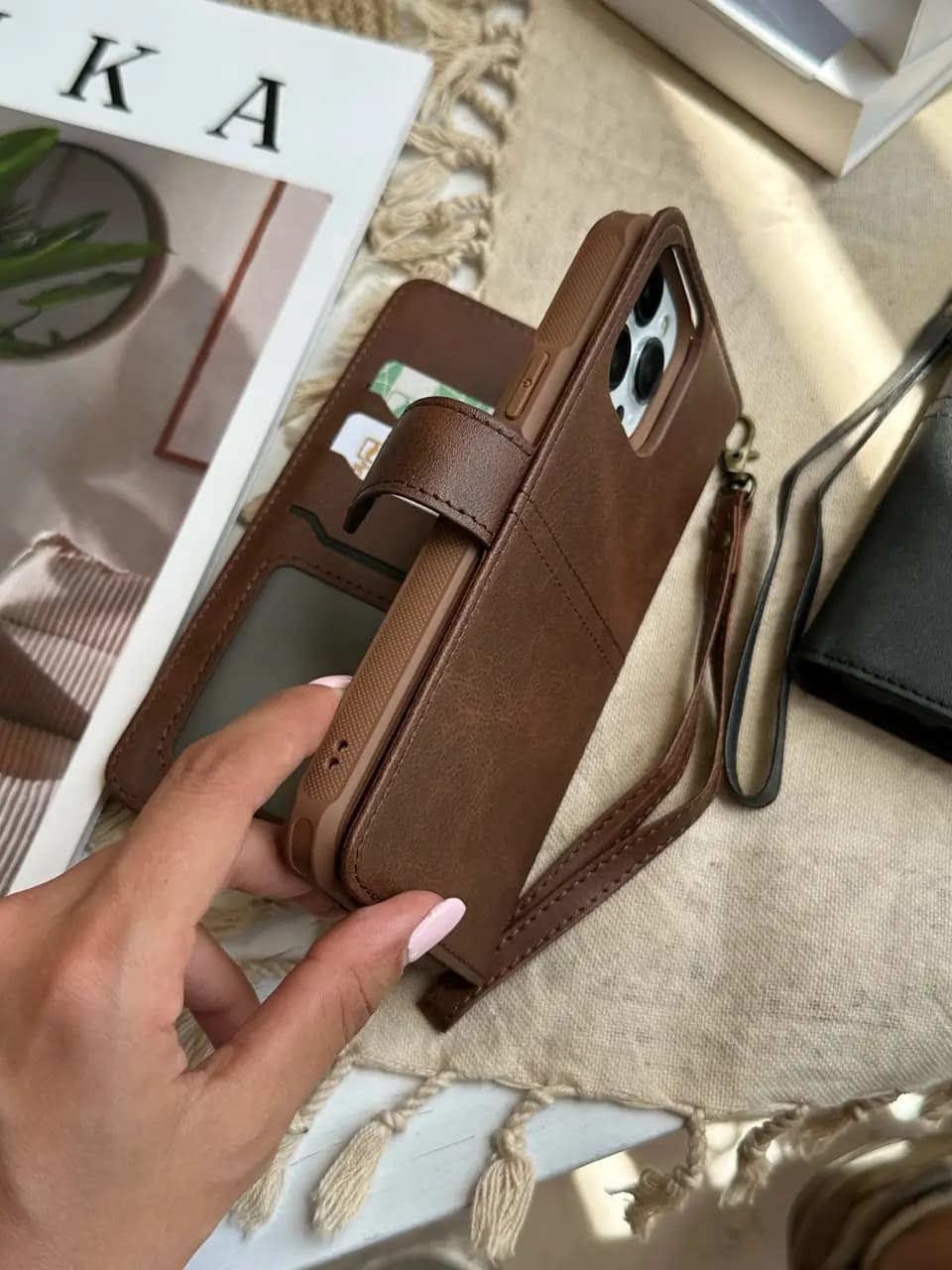 کیف JDK (مگنتی/جاکارتی دار) اورجینال قهوه ای (کدC1305) — تصویر ۵