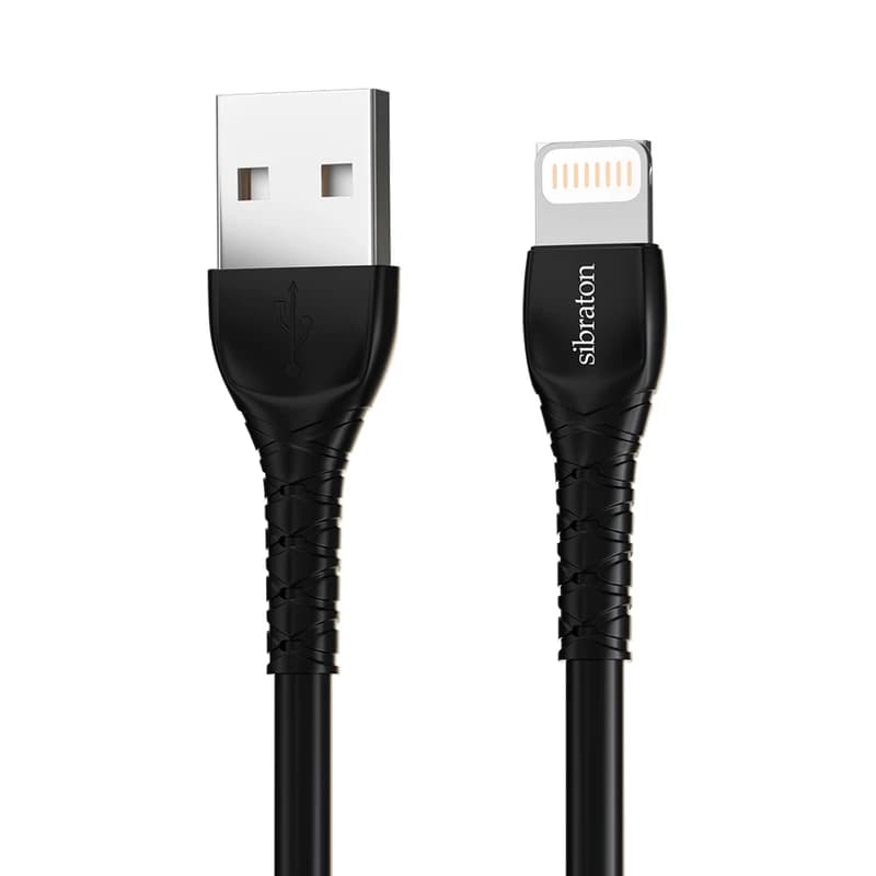 کابل شارژ USB به لایتنینگ سیبراتون مدل S201i طول 1.1 متر