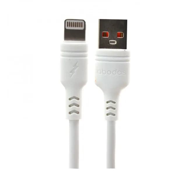کابل آیفون آبودوس (لایتنینگ) مدل AS-DS35i — طول 2 متر، شارژ و انتقال دیتا، جریان 5 آمپر — تصویر ۲