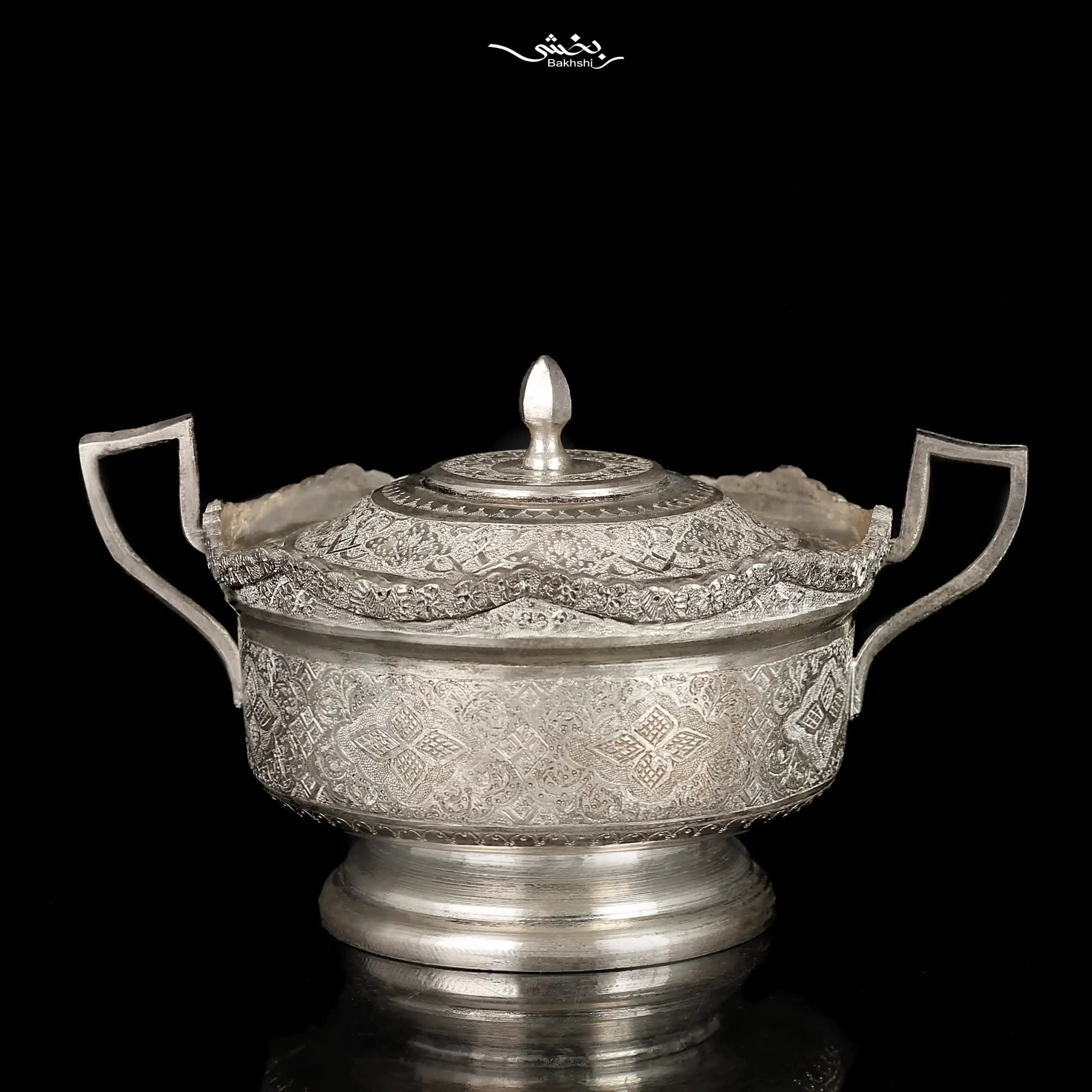 قندان نقره قلم اسلیمی