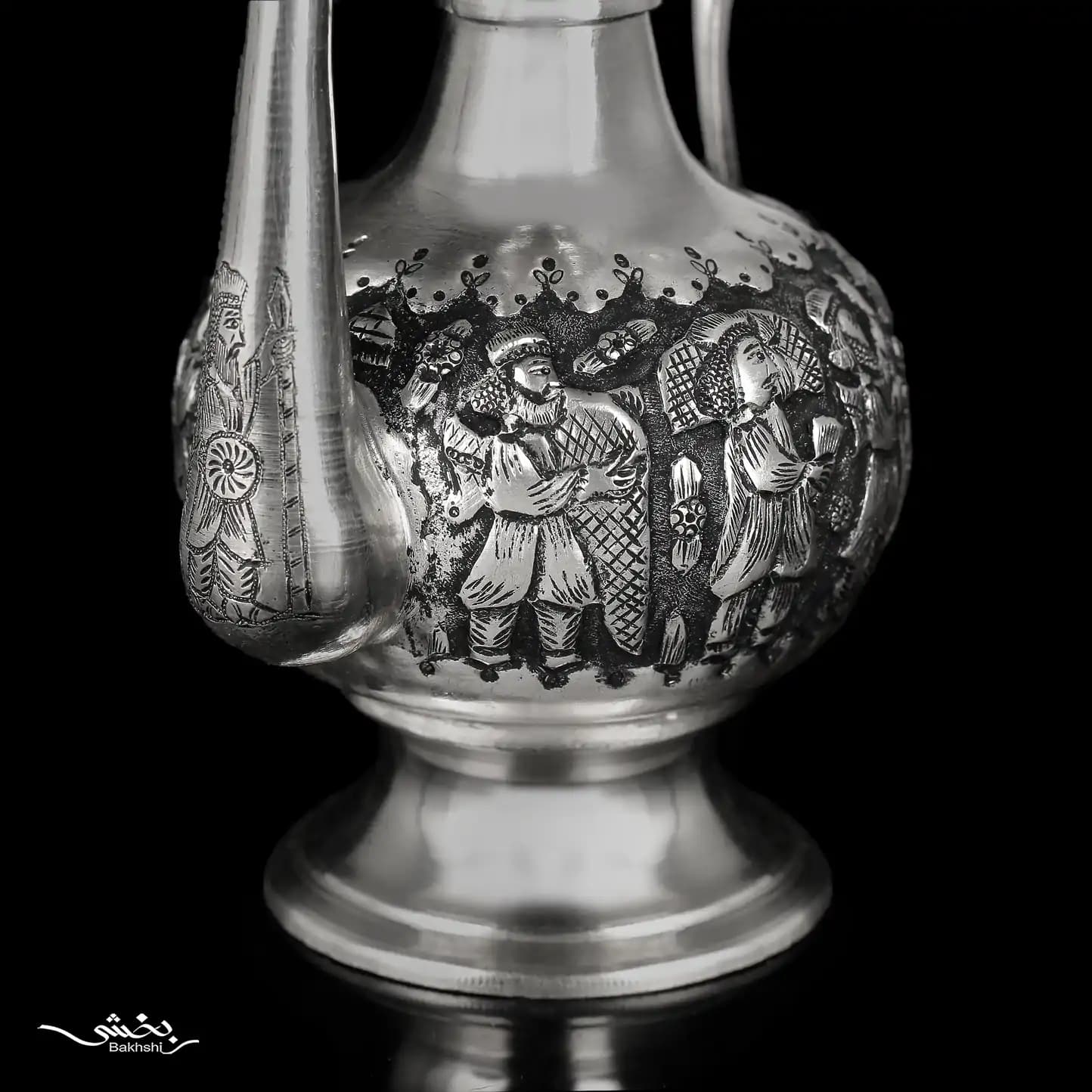 آبدست لگن نقره قلم تخت جمشید درجه یک — تصویر ۵