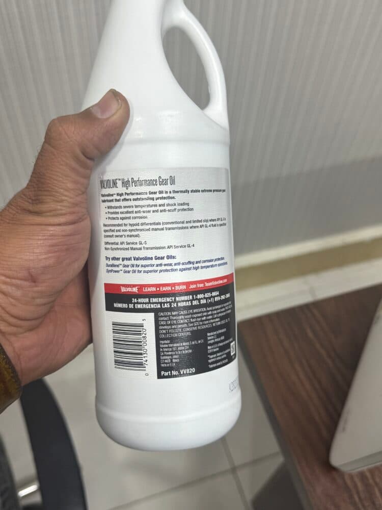روغن گیربکس دستی(واسکازین) والولین 75W90 LSD حجم 1 لیتر — تصویر ۳