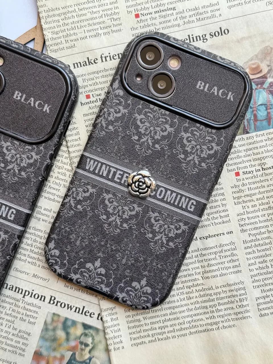 قاب Black Design گل نقره ای (کدC1762) — تصویر ۴