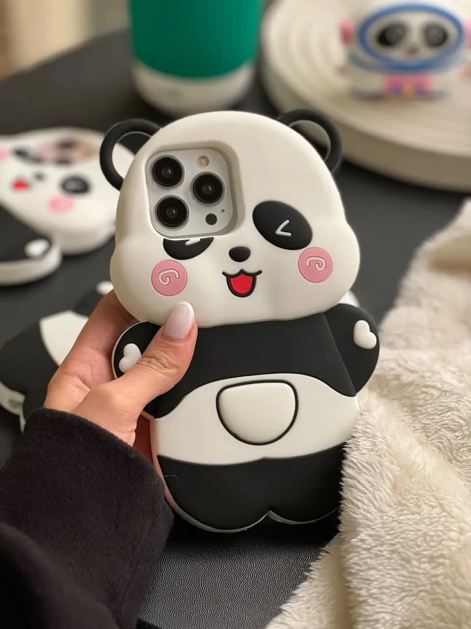 قاب Happy Panda سیلیکونی (کدC1641)
