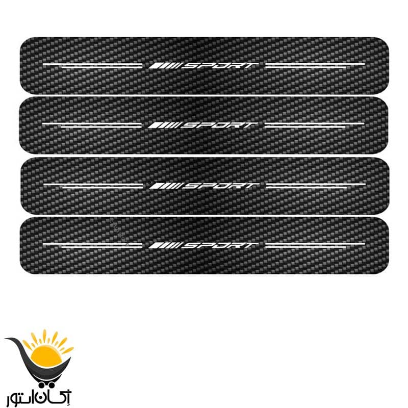 برچسب پارکابی خودرو مدل اسپرت طرح کربن تک لایه