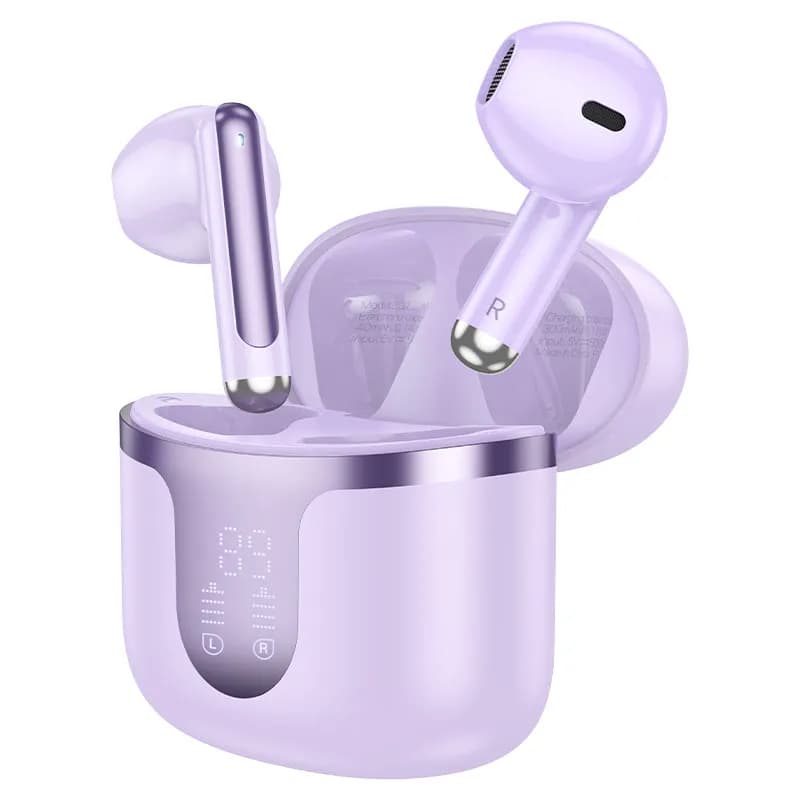 ایرپاد هوکو مدل TWS EQ7 با نمایشگر دیجیتال LED رنگ شیری
