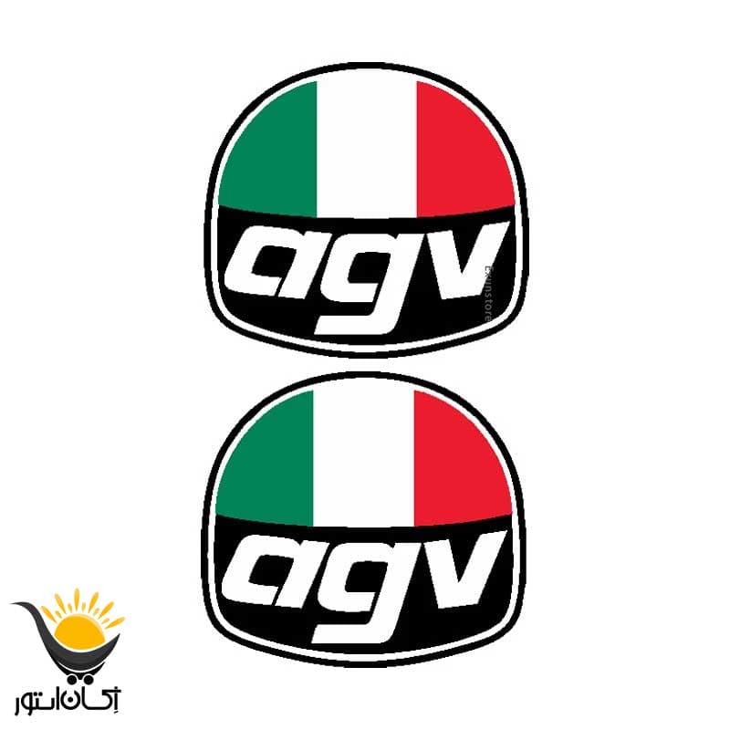 برچسب کلاه کاسکت طرح ایتالیا agv