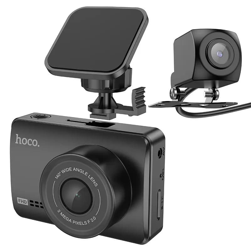 دوربین ثبت وقایع 1080p هوکو با نمایشگر IPS HD مدل DV3 رنگ مشکی