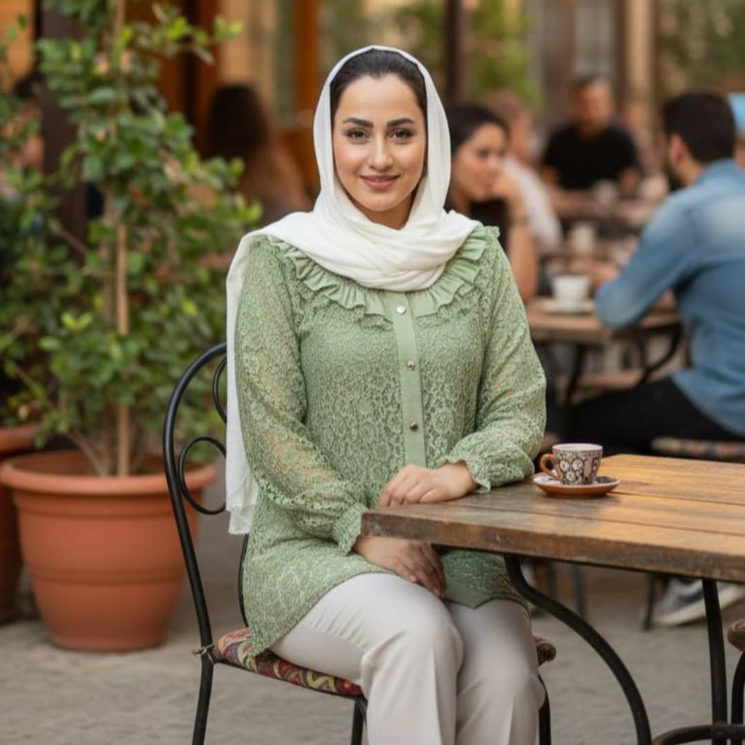 شومیز گیپور دانتل مدل انا عمده (پک 9 عددی)