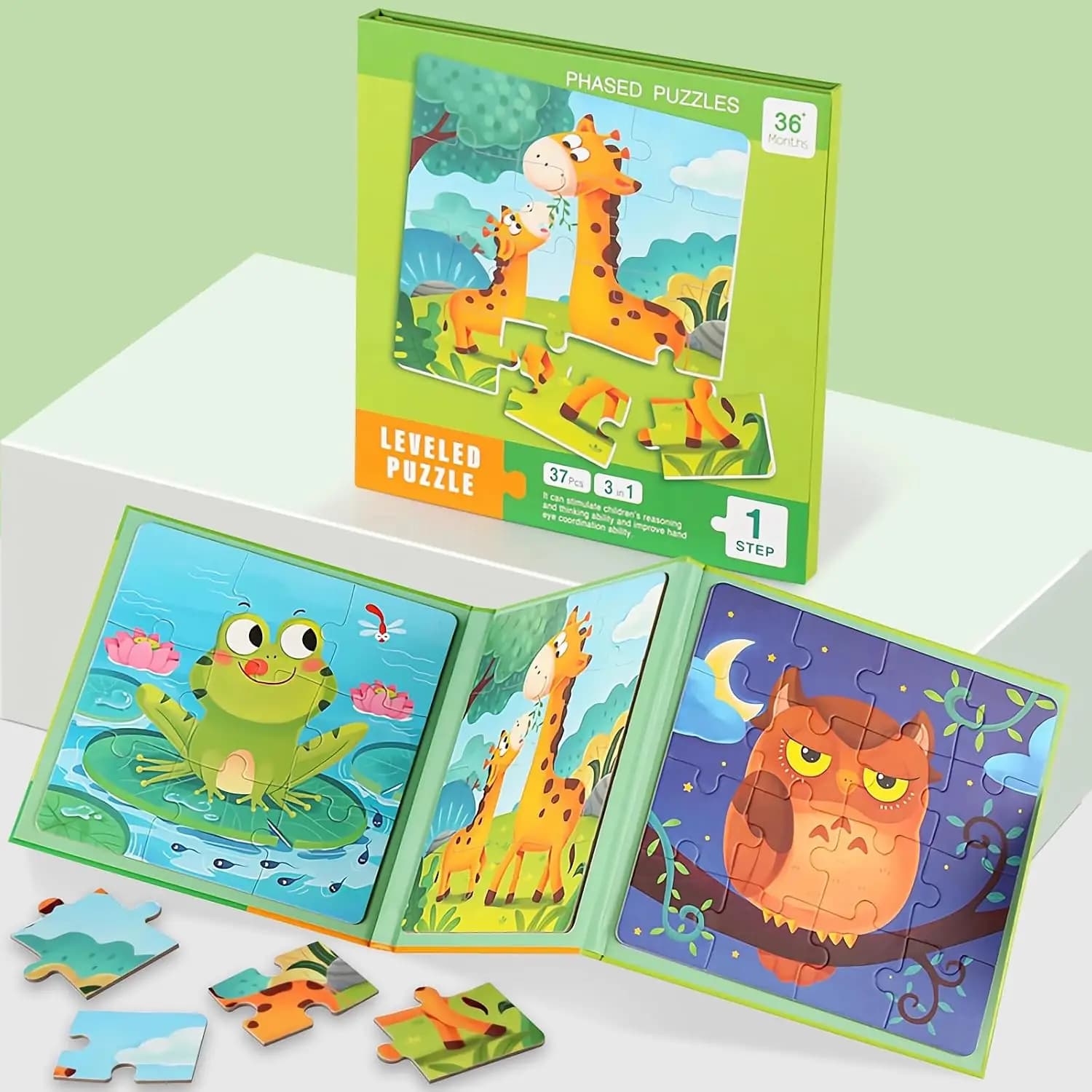 پازل مگنتی EYSOO 3 تایی | Magnetic Jigsaw Puzzles 9+12+16 قطعه