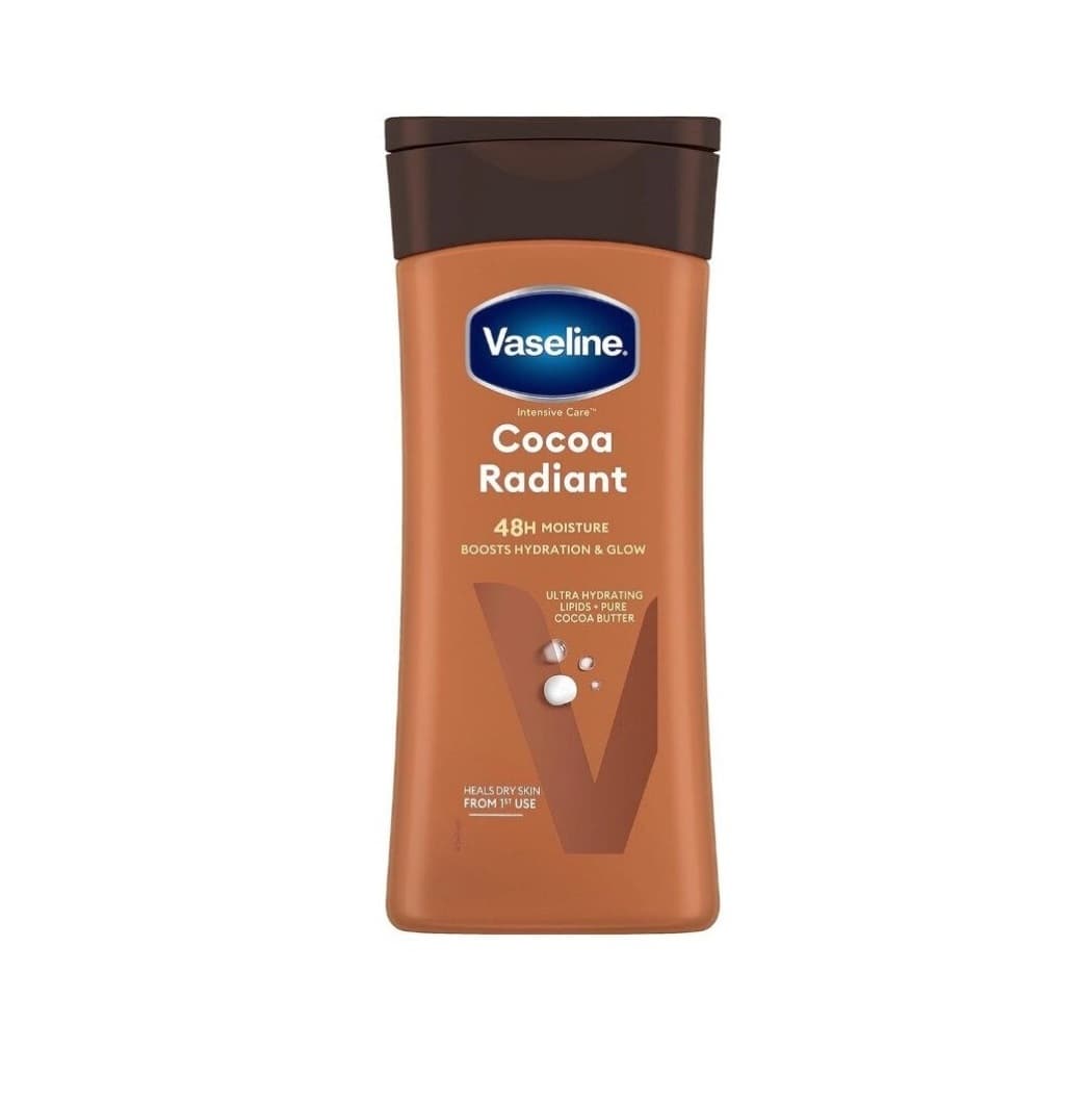 لوسیون بدن وازلین Vaseline مدل Cocoa Radiant رایحه کاکائو حجم 200 میل