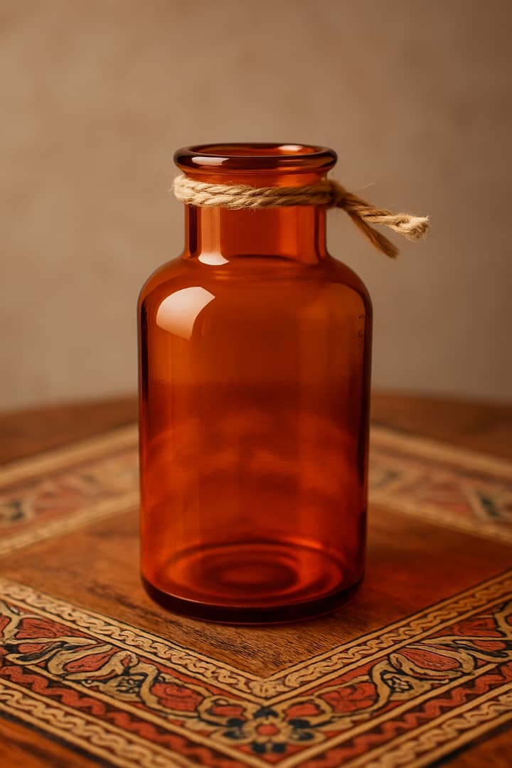 گلدان شیشه ای استوانه ای رنگی