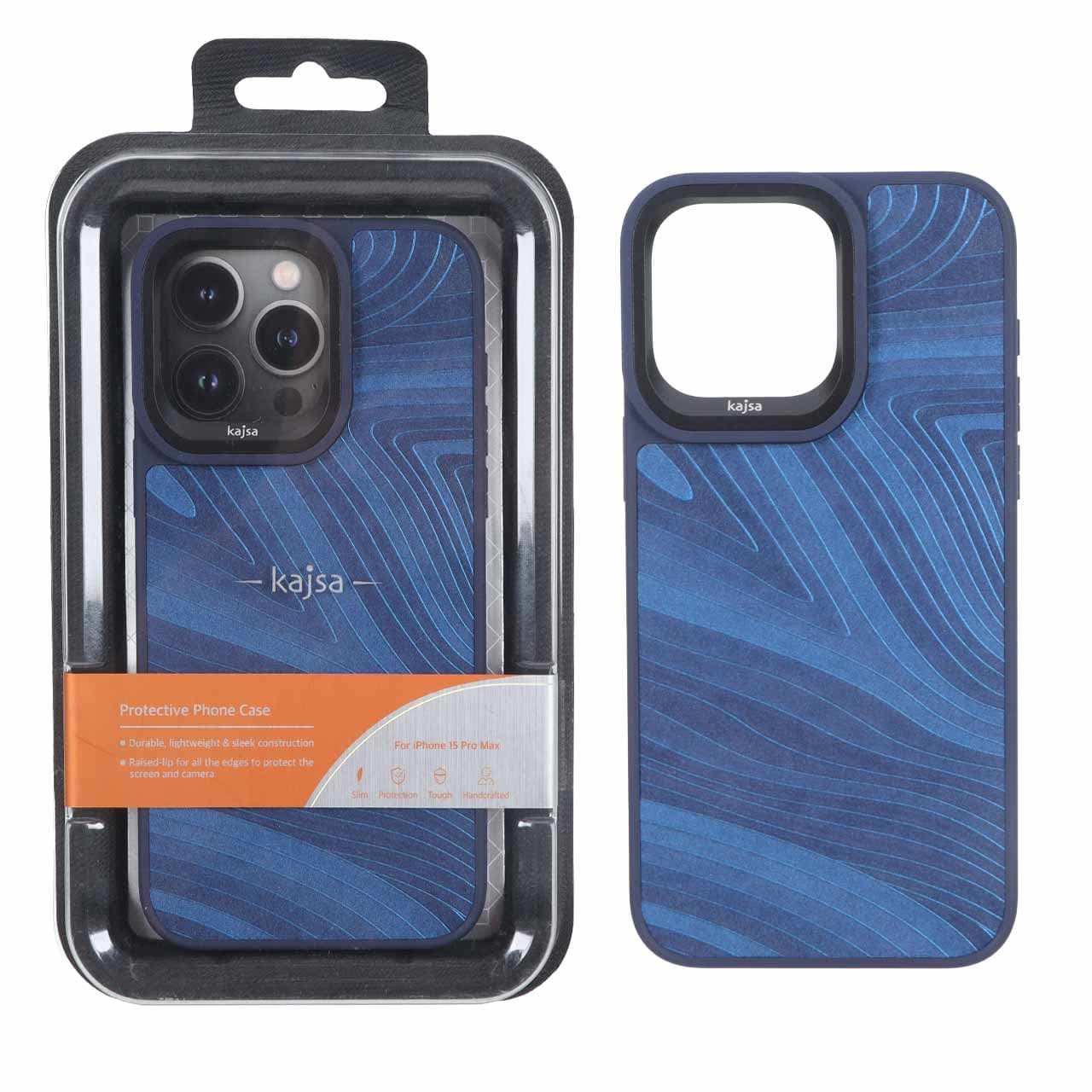 قاب اورجینال لاکچری Kajsa دور لنز متال Apple iPhone 15 Pro Max – طرح 60 (پک دار)