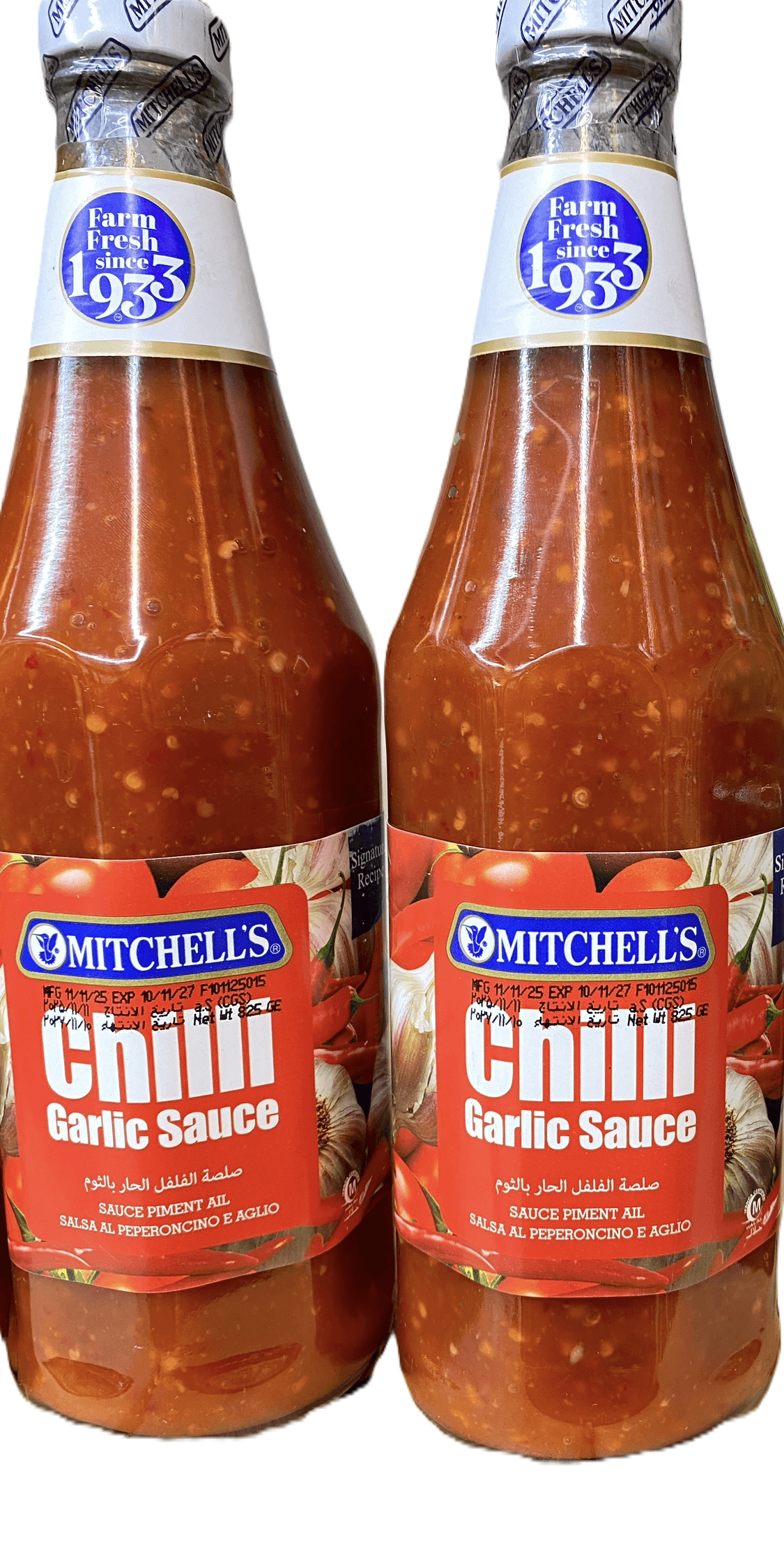 سس سیر و گوجه چیلی برند UMITCHELL’S وزن ۸۲۵ گرم