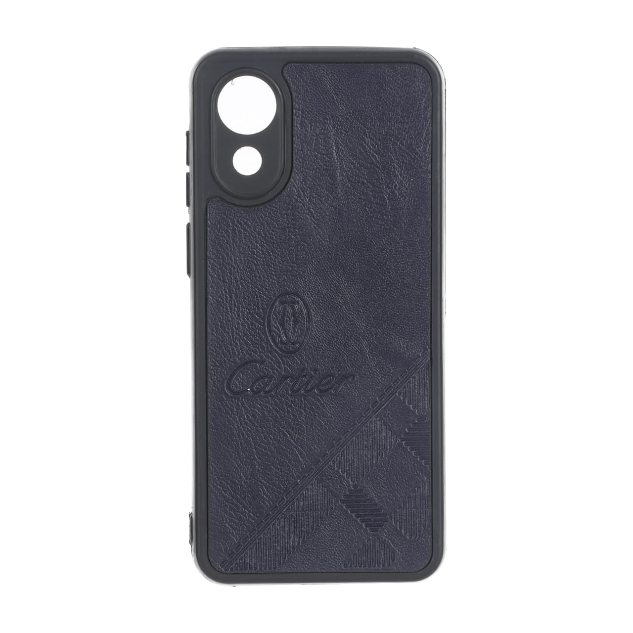 قاب طرح چرم Cartier محافظ لنزدار Samsung Galaxy A03 Core – سرمه ای