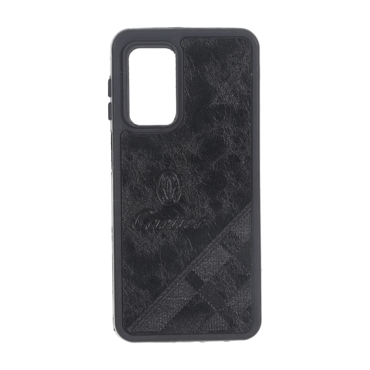 قاب طرح چرم Cartier محافظ لنزدار Samsung Galaxy A23 – مشکی