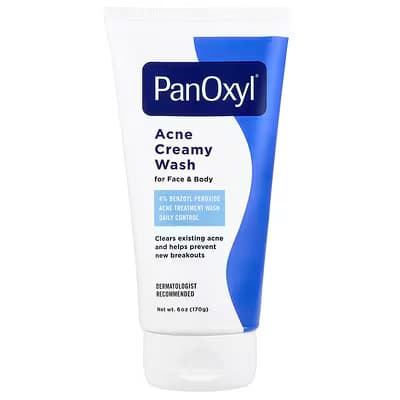 پاک‌کننده کرمی ضد جوش پانوکسیل 4٪ بنزوئیل پراکسید مناسب صورت و بدن | PanOxyl Acne Creamy Wash