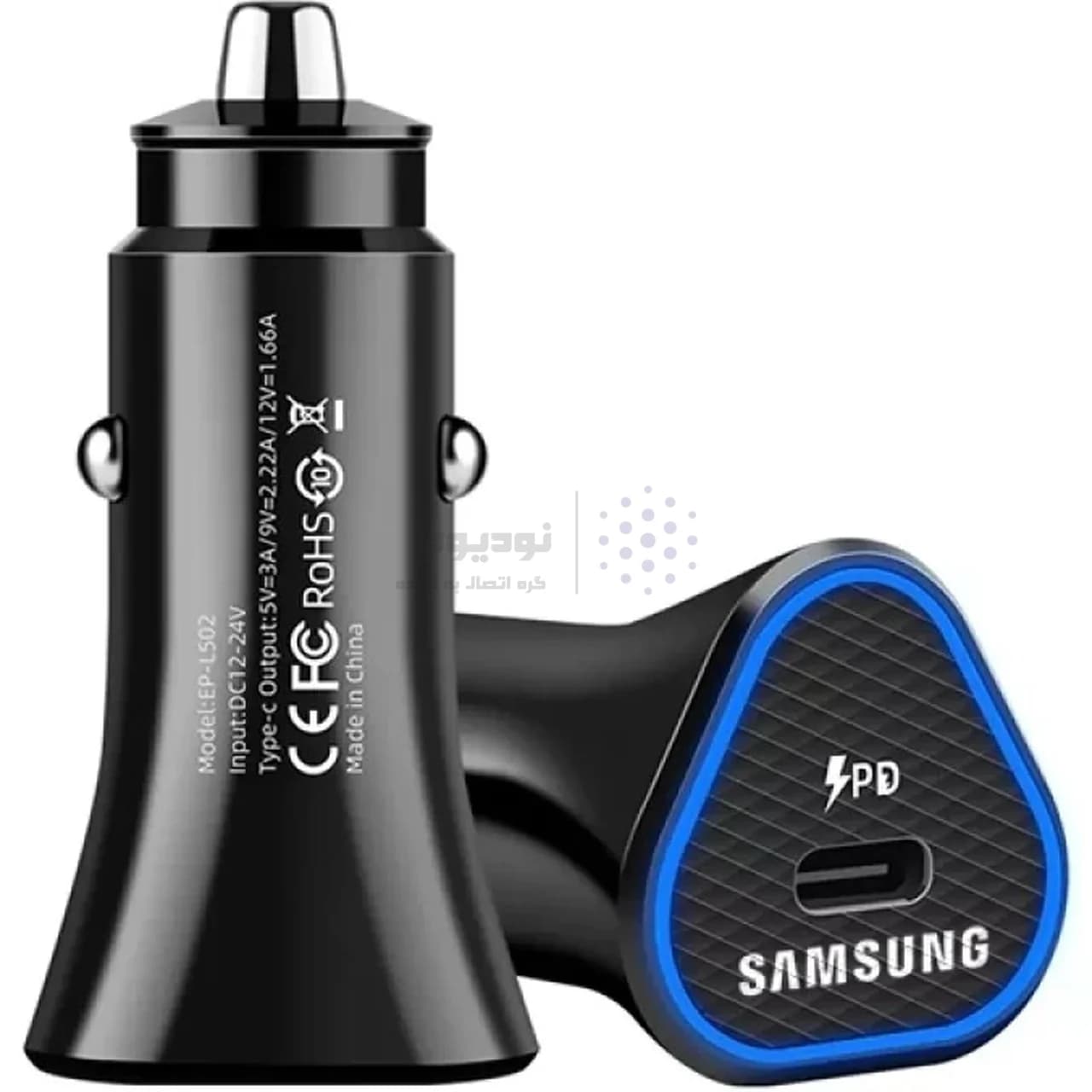شارژر فندکی فست PD و فست تک پورت Samsung مدل YSC0502 به همراه کابل شارژ Type-C To Type-C – مشکی – YSP — تصویر ۵