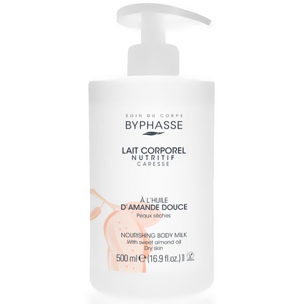 لوسیون بدن مغذی با روغن بادام شیرین بایفاس | Byphasse Nourishing Body Milk Almond Oil