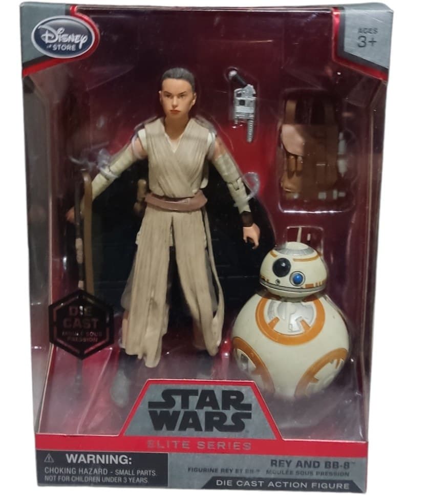 اکشن فیگور ری (Rey) و ربات بی‌بی-۸ (BB-8) برند دیزنی سایز ۱۵ سانتی‌متر. — تصویر ۵