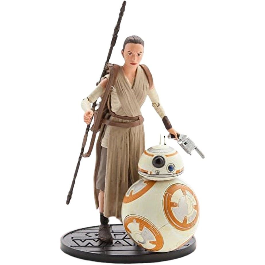 اکشن فیگور ری (Rey) و ربات بی‌بی-۸ (BB-8) برند دیزنی سایز ۱۵ سانتی‌متر.